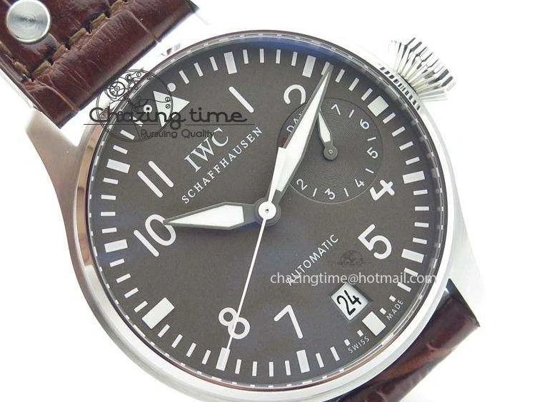 MIROTIME 0206 TechFriendly Big Pilot IW5009 Grey Dial ZF Edition Grey Dial On Brown Leather Strap A51111 (Fantasy Dial Color) 7326